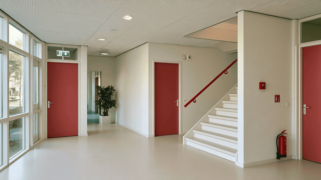 Brandveilige vluchtroute in een appartementencomplex