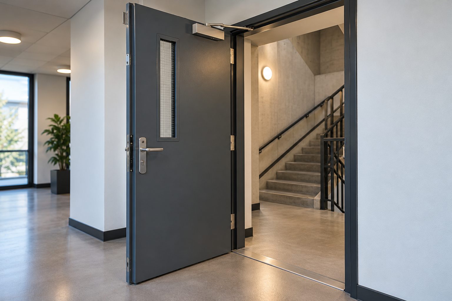 brandwerende deur in het trappenhuis